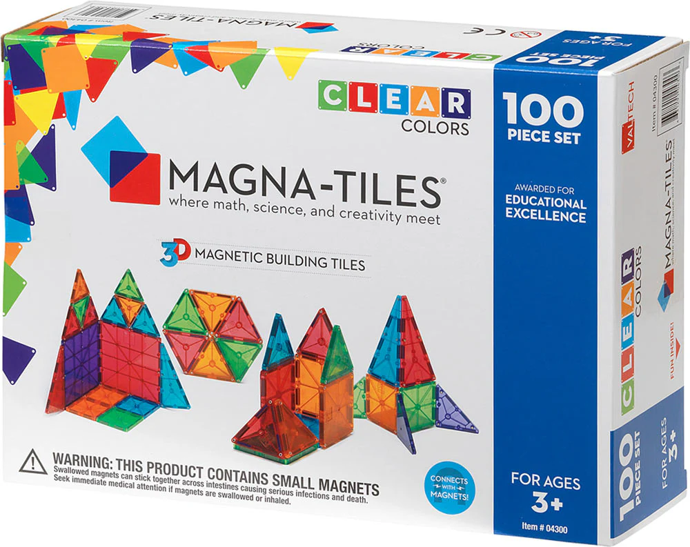 Magna-Tiles® Clear Colors 100 piece set - Image 3