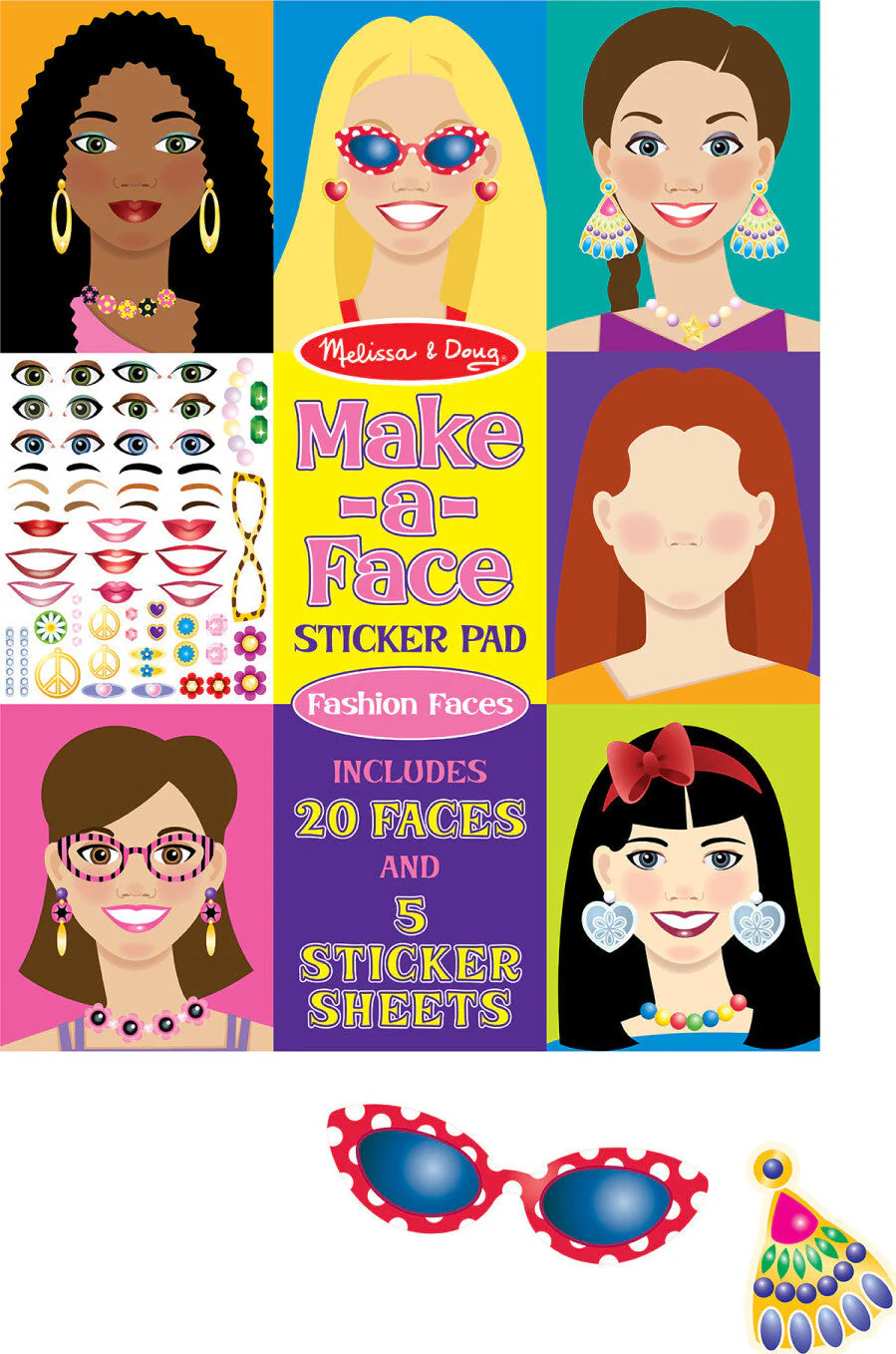 Make-a-Face Fashion Faces Sticker Pad - Image 2
