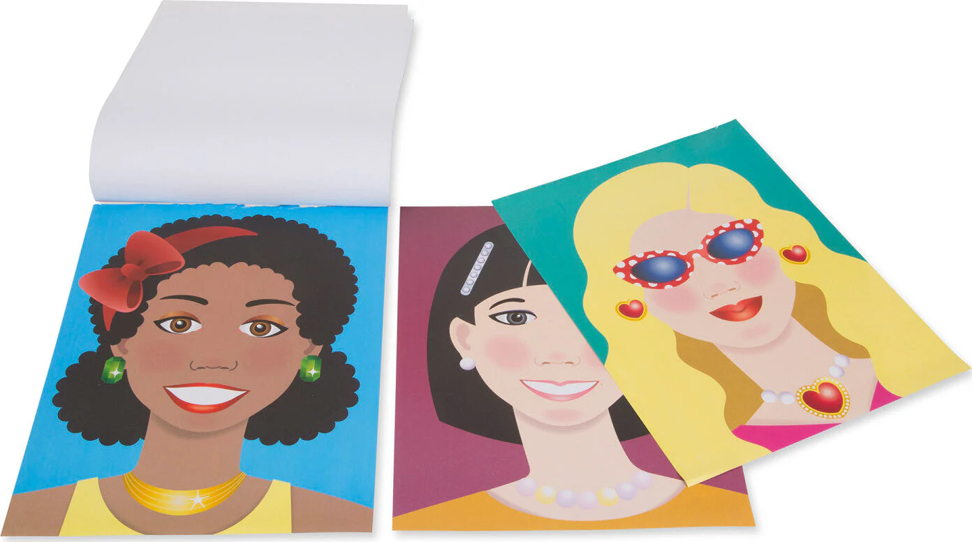 Make-a-Face Fashion Faces Sticker Pad - Image 3
