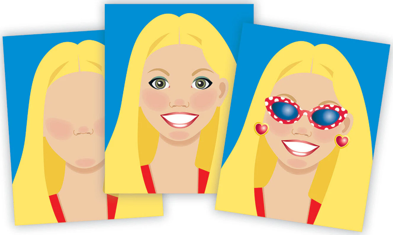 Make-a-Face Fashion Faces Sticker Pad - Image 9