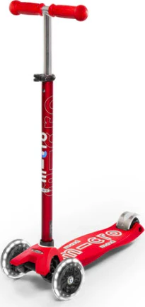 Maxi Deluxe LED Red Scooter - Image 3