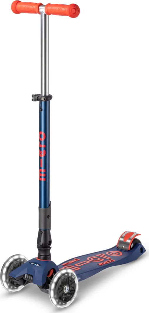 Maxi Deluxe LED Foldable Navy Scooter
