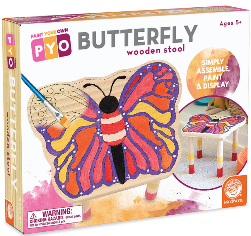 Butterfly Wooden Stool Pyo