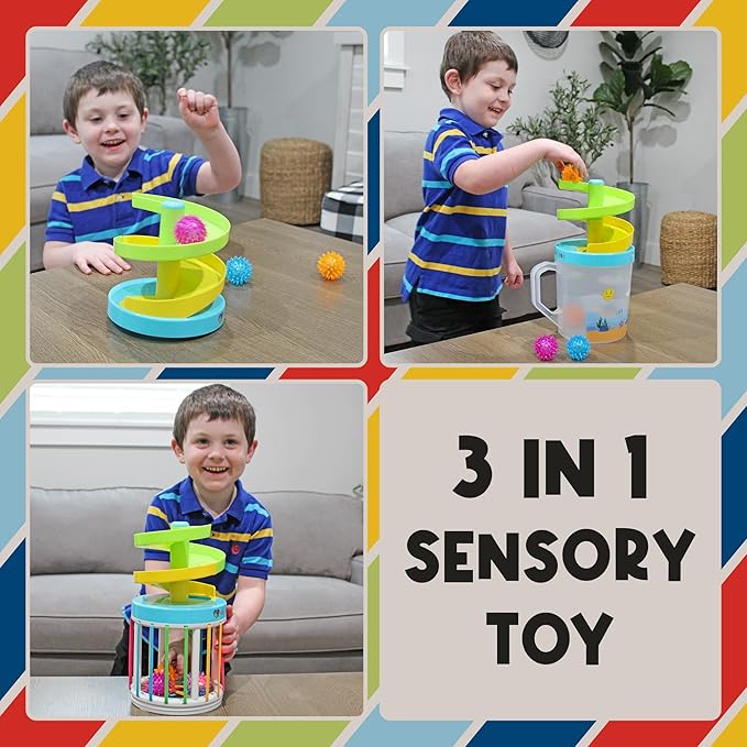 Roll And Drop 3 In 1 Sensory Toy - Image 3