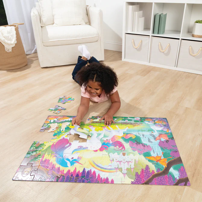 48 pc Glow-in-the-Dark Unicorn Floor Puzzle - Image 4