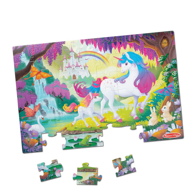 48 pc Glow-in-the-Dark Unicorn Floor Puzzle - Image 5