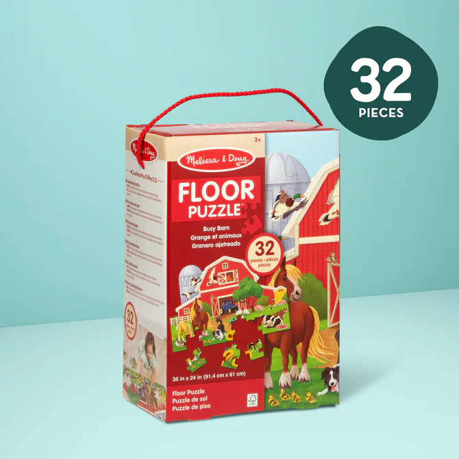 Busy Barn Shaped 32 Pc Floor Puzzle