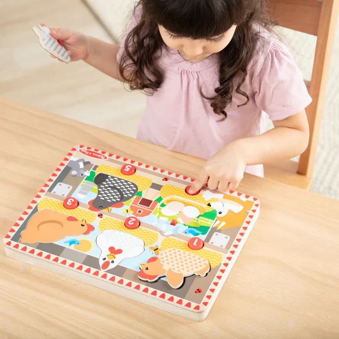 Happy Hens Push To Pop Wooden Puzzle - Image 2