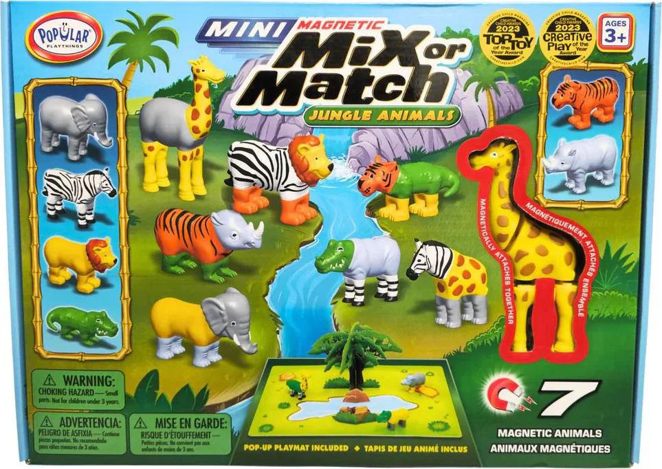 Mini Magnetic Mix or Match Animals Jungle