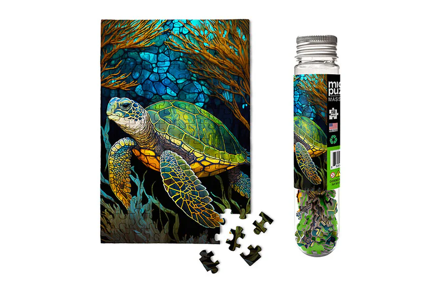 150 pc Sea Turtle Stained Glass Micro Puzzle