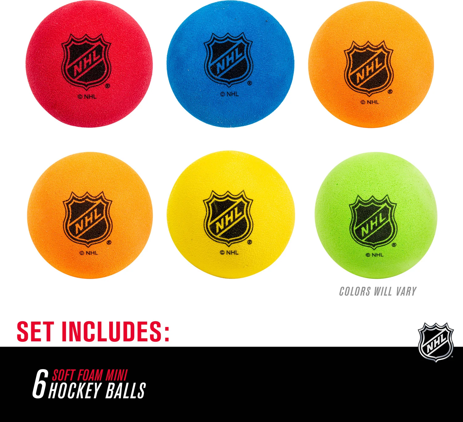 NHL Mini Hockey Replace Balls (Assorted Colors) - Image 3