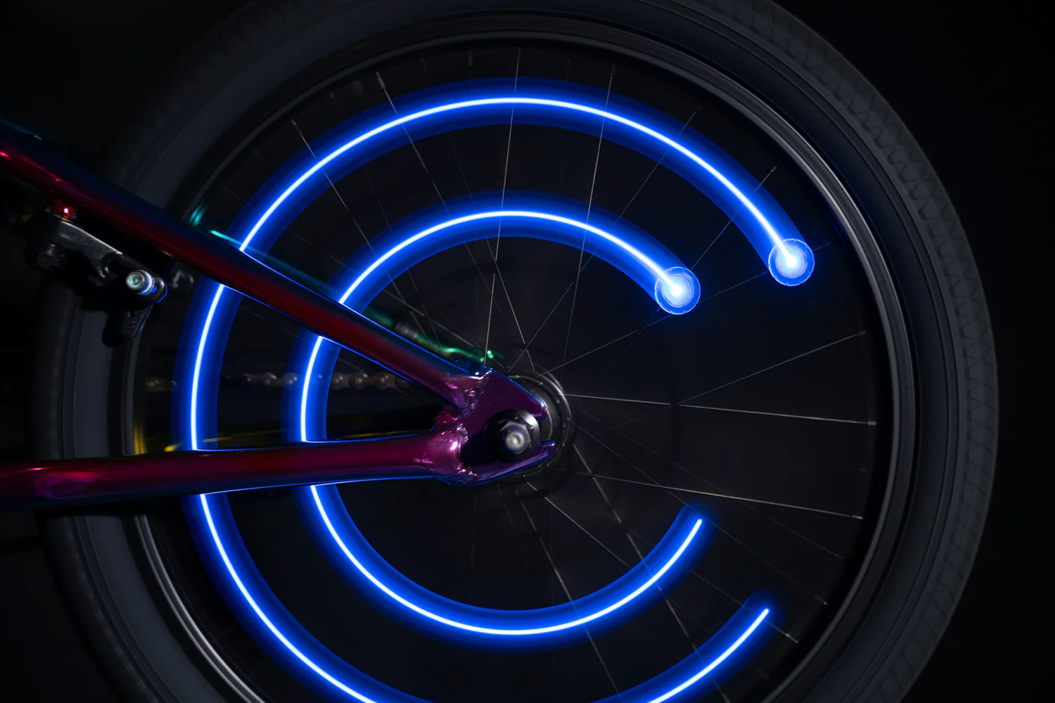 Orbitbrightz Blue LED Bicycle Spoke Charms, 2pk - Image 2