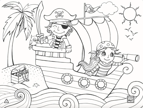 12 pc Pirates Washable Puzzle - Image 2