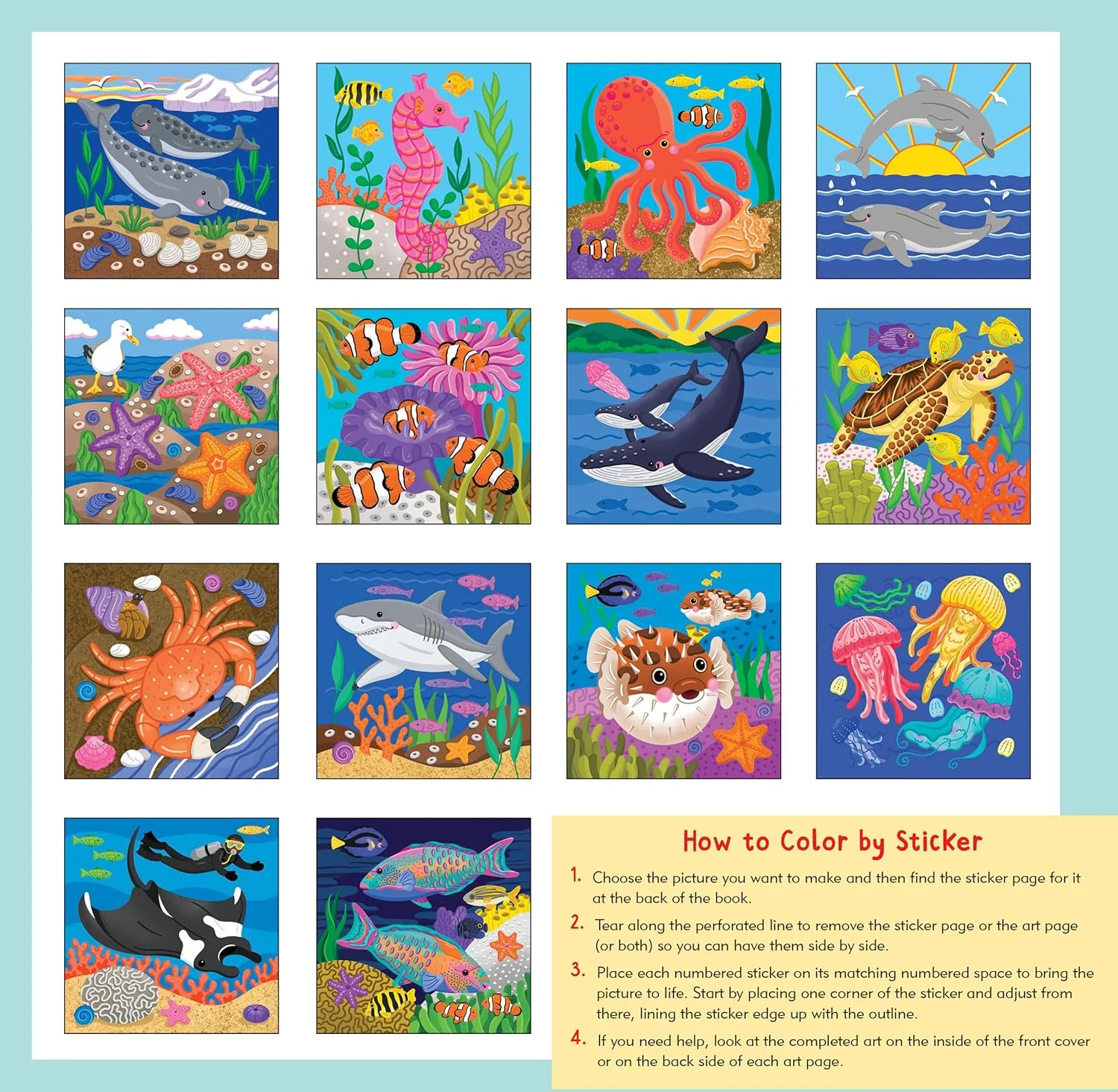 My First Color-By-Sticker Under the Sea - Image 2