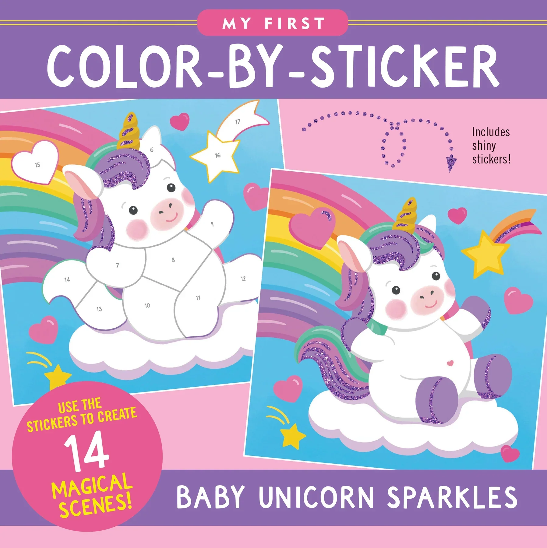 My First Color-By-Sticker Baby Unicorn Sparkles