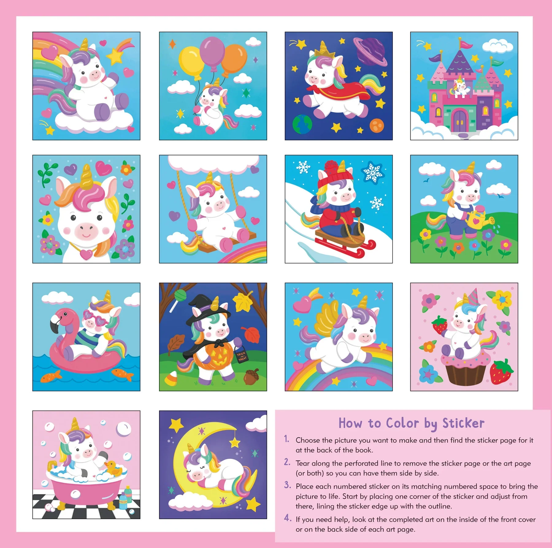 My First Color-By-Sticker Baby Unicorn Sparkles - Image 2