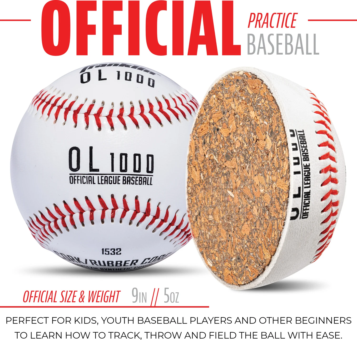 Practice Baseball White - Image 5