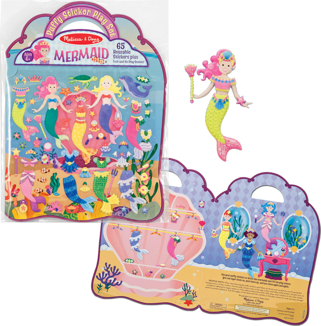 Puffy Sticker Play Set - Mermaid - Image 4