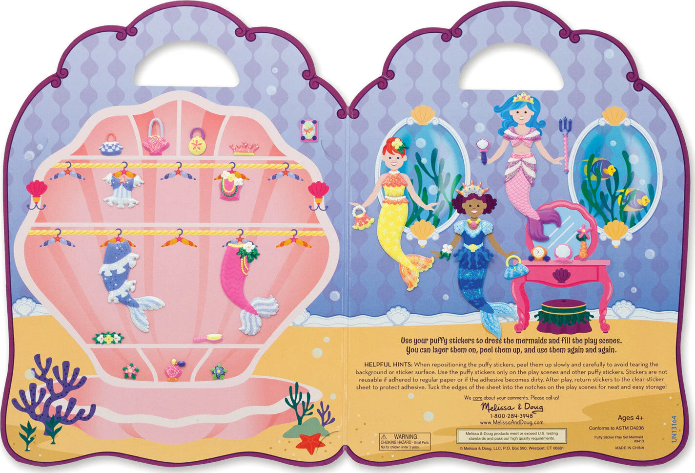 Puffy Sticker Play Set - Mermaid - Image 6
