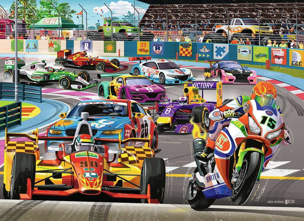 60 pc Racetrack Rally Puzzle - Image 2