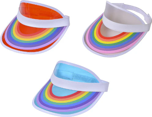 Rainbow Clear Visor