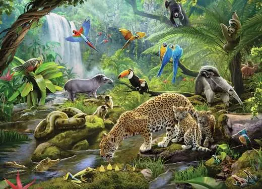 60 pc Rainforest Animals Puzzle - Image 2