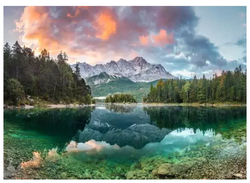 1000 pc Zugspite At The Eibsee Germany Puzzle - Image 2