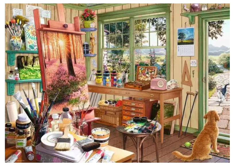 1000 pc The Artists Shed Puzzle - Image 2