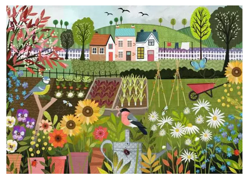 1000 pc Garden Allotment Puzzle - Image 2