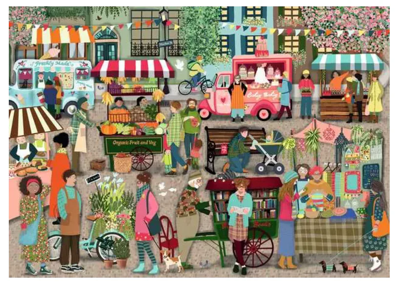 1000 pc Street Market Puzzle - Image 2