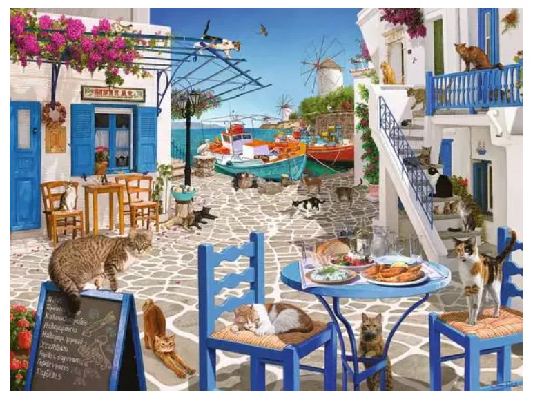 1500 pc Cats Of Mykonos Puzzle - Image 2