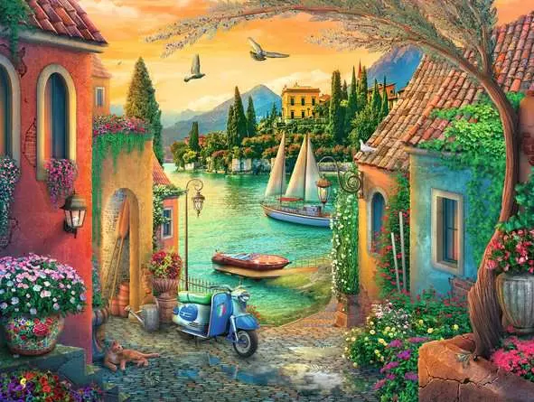 750 pc European Villa Puzzle - Image 2