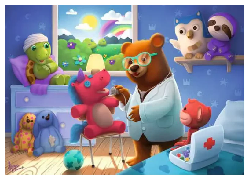 35 pc Stuffed Animal Hospital Puzzle - Image 2