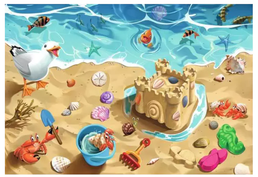 24 pc Fun At The Beach Floor Puzzle - Image 2