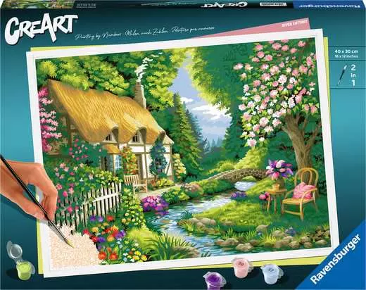 CreArt Painting by Numbers River Cottage
