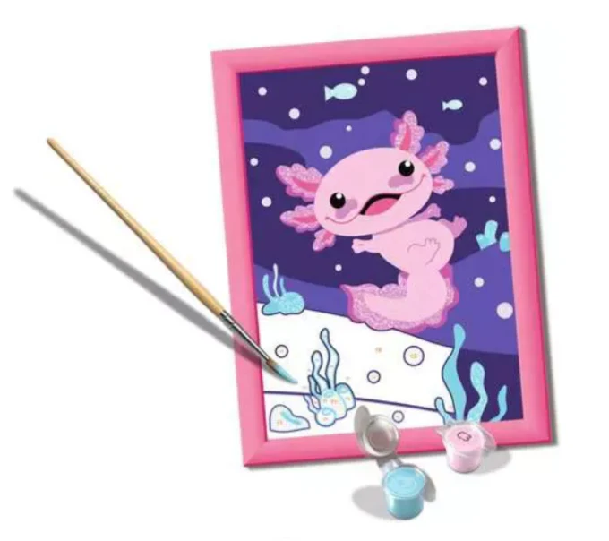 CreArt Painting by Numbers Axolotl With Glitter - Image 2