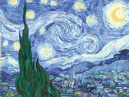CreArt Painting by Numbers Van Gogh Starry Night - Image 2
