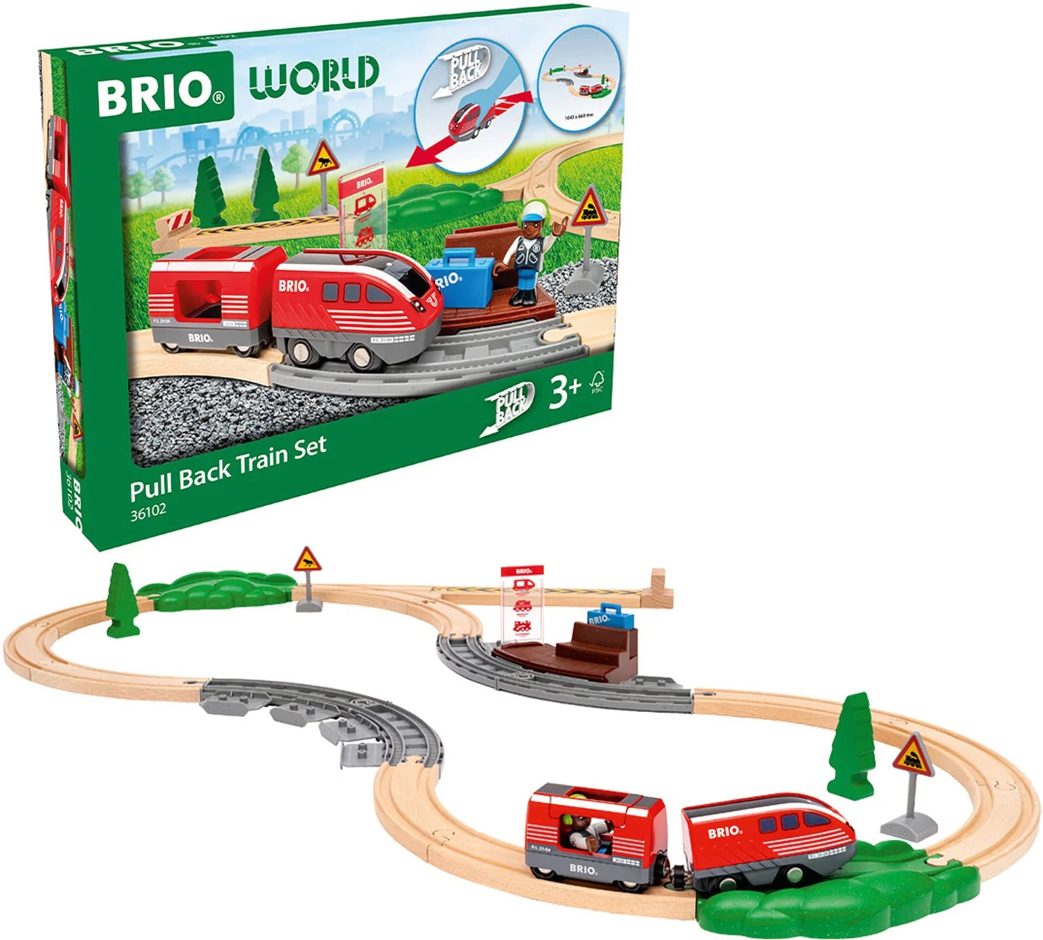 BRIO Pull Back Train Set