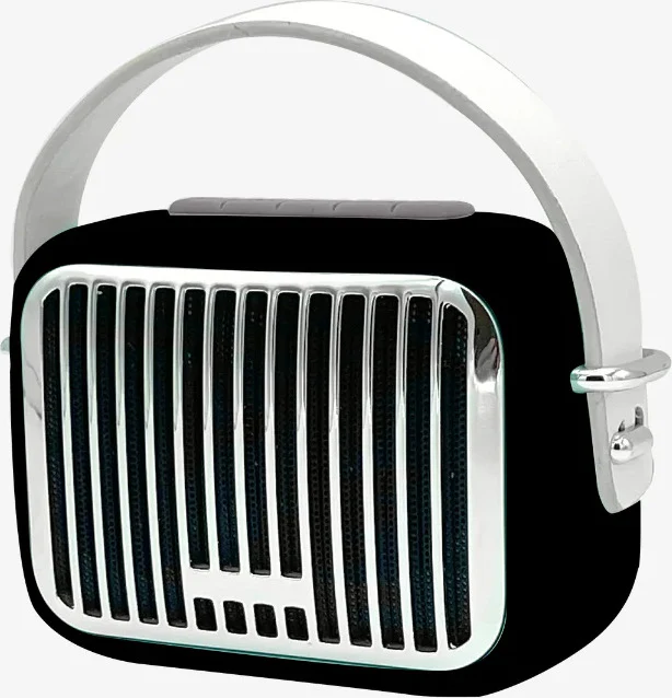 Retro Bluetooth Mini Speaker Black - Image 4