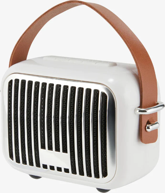 Retro Bluetooth Mini Speaker White - Image 2