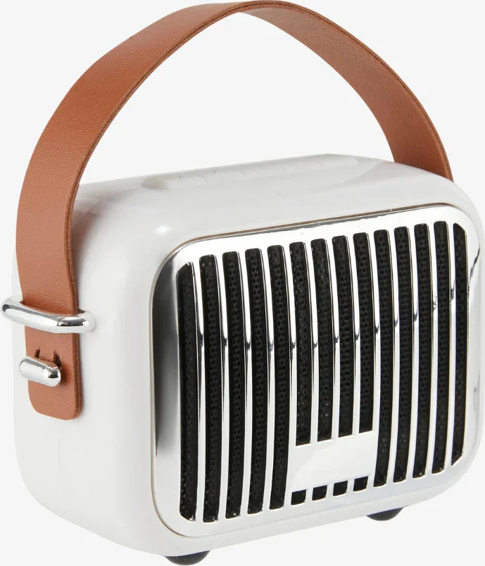 Retro Bluetooth Mini Speaker White - Image 3