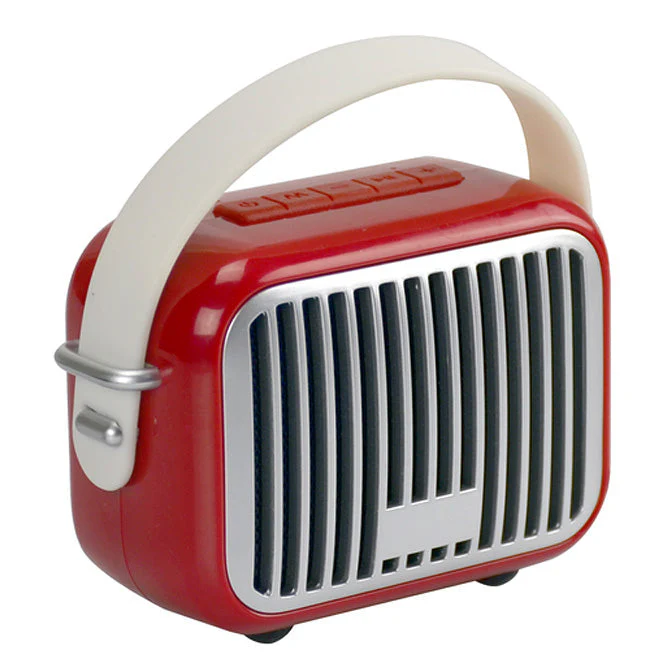Retro Mini Wireless Bluetooth Speaker Red - Image 4