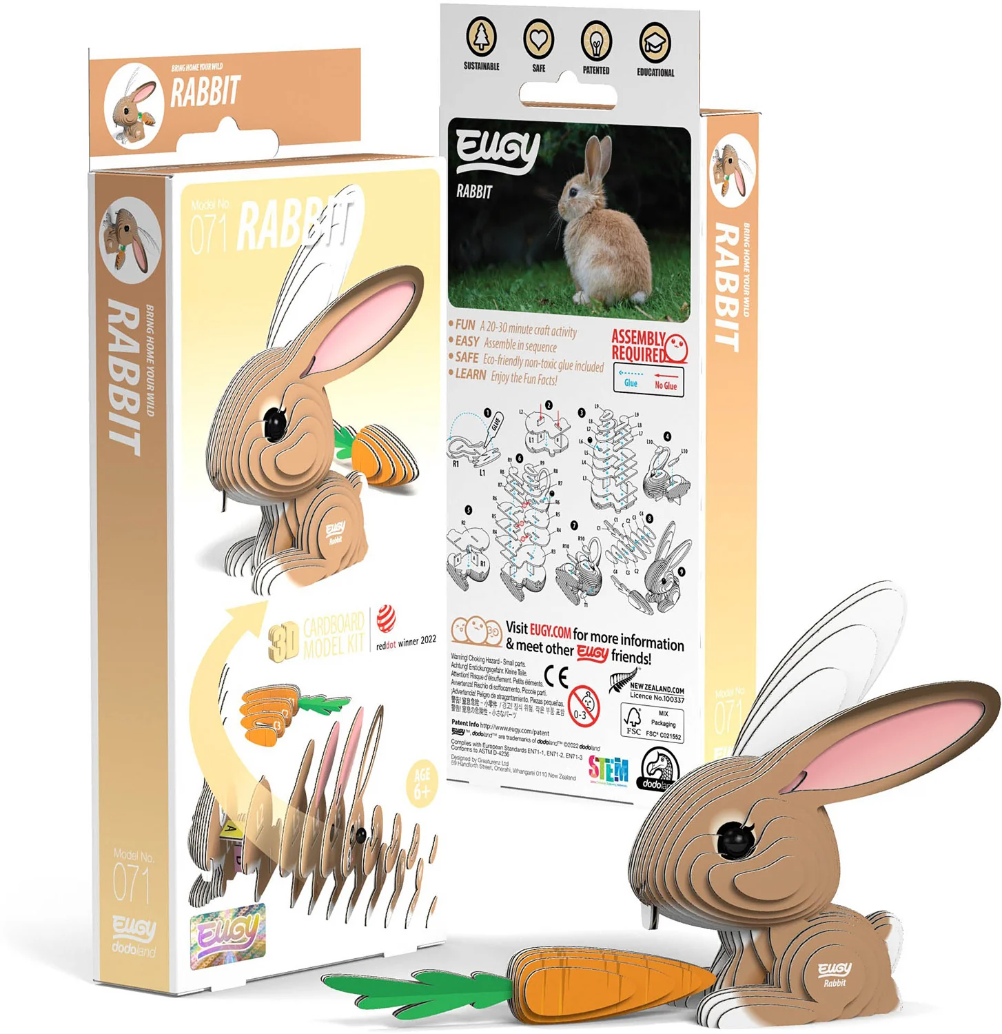 Eugy Rabbit 3D Puzzle Safari