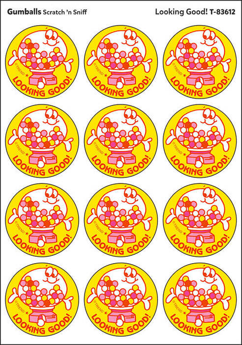 Scratch 'n Sniff Looking Good Gumball Stickers - Image 3