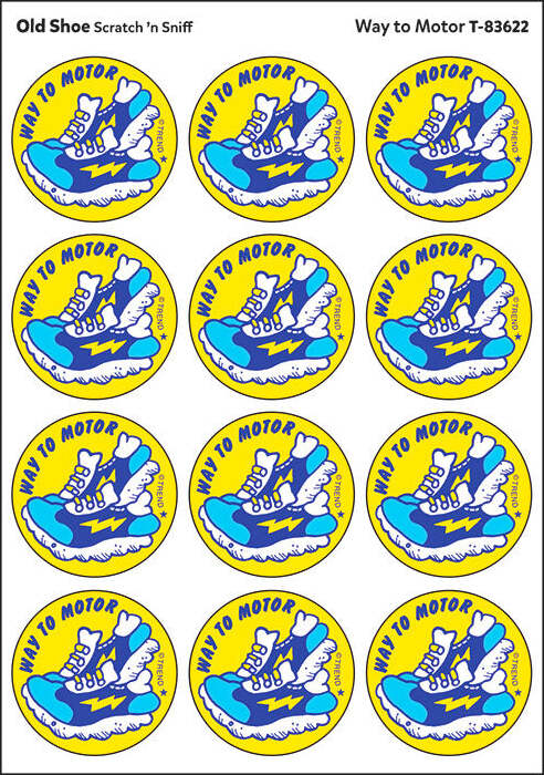 Scratch 'n Sniff Way To Motor Old Shoe Stickers - Image 4