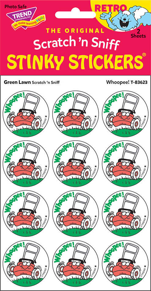 Scratch 'n Sniff Whoopee Green Lawn Stickers - Image 3