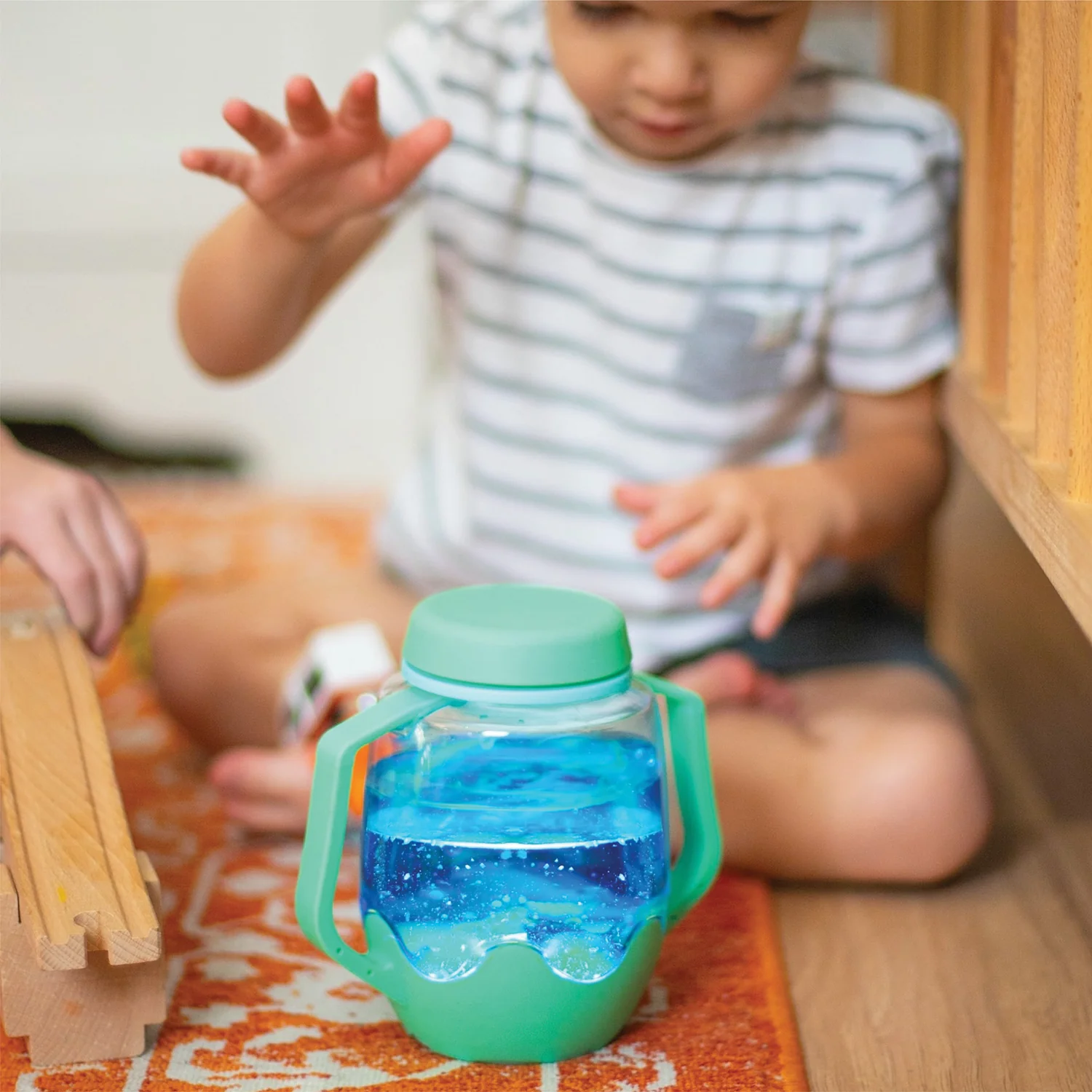 Sensory Play Jar - Teal - Image 5