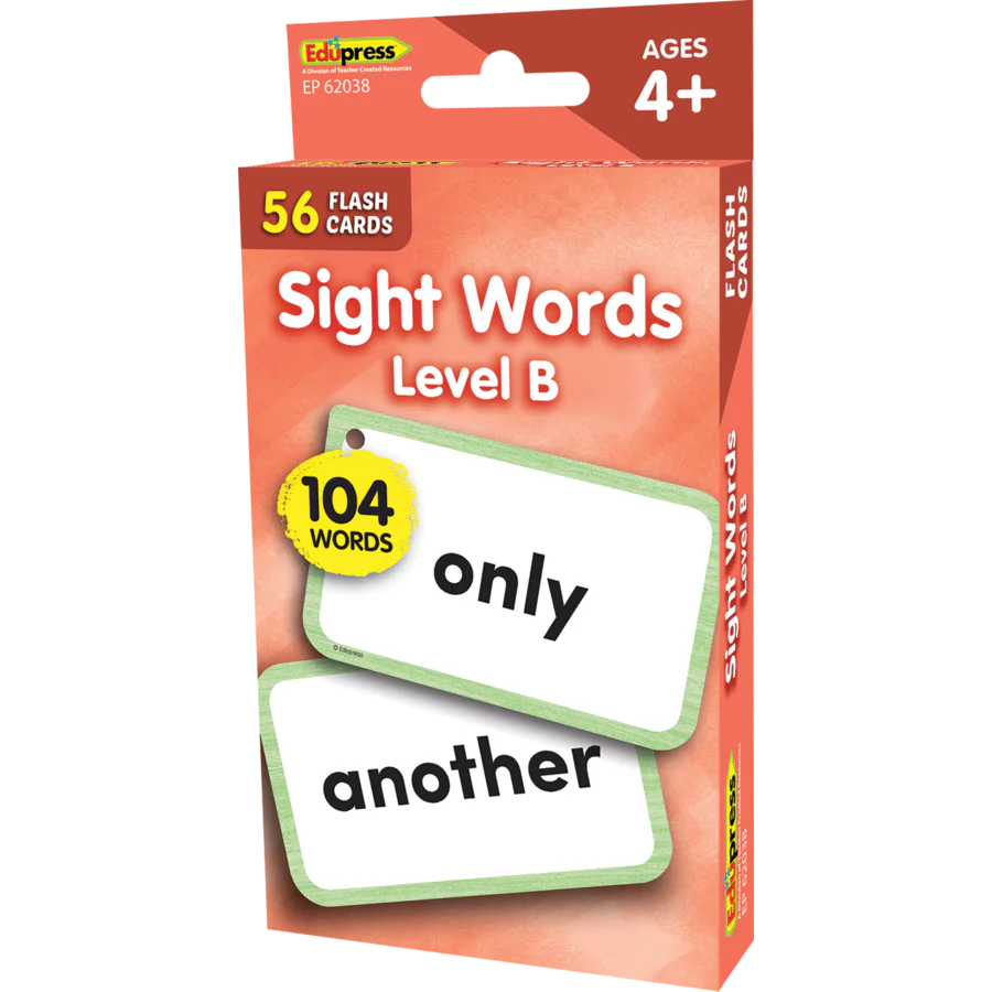 Sight Words Flash Cards - Level B
