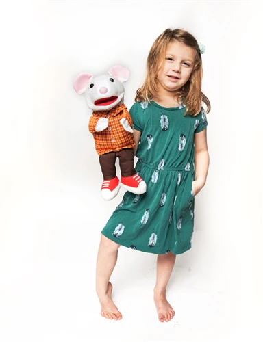 Silly Puppets Mouse with Sneakers 14" - Image 2