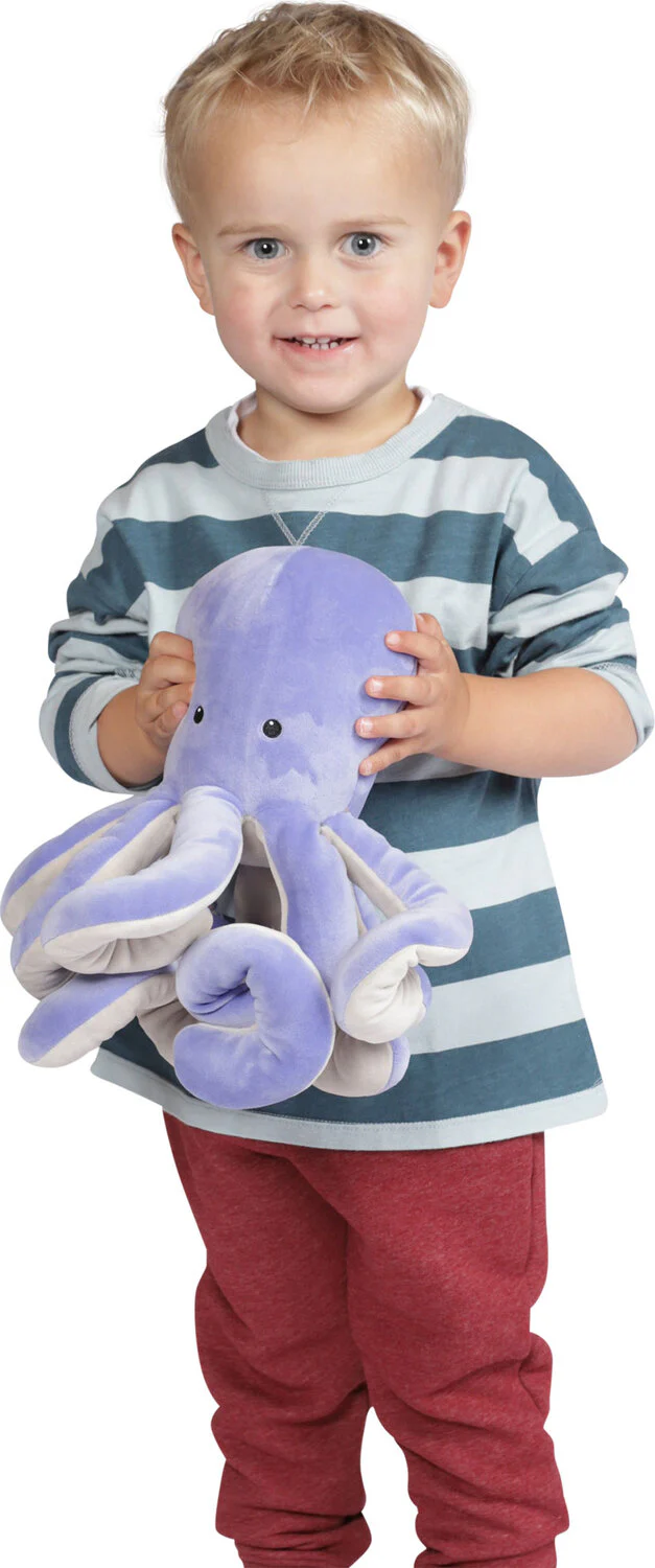 Sourpuss Octopus Velveteen Sea Life Toy Stuffed Animal, 13" - Image 7